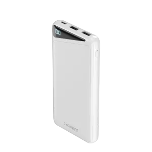 10,000 mAh Power Bank - White