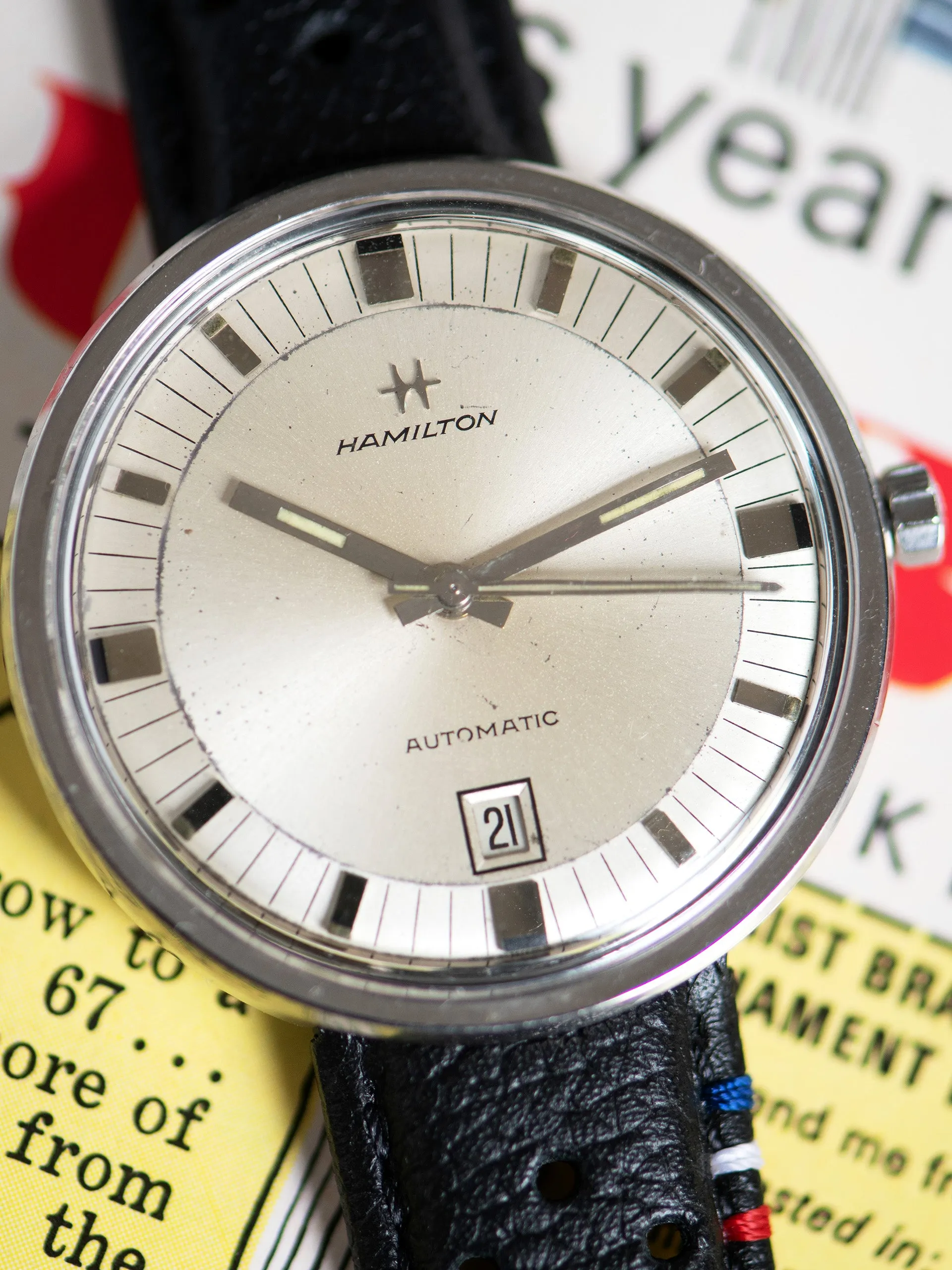 1970s Hamilton Dateline UFO (Ref. 64046-3) Silver Dial