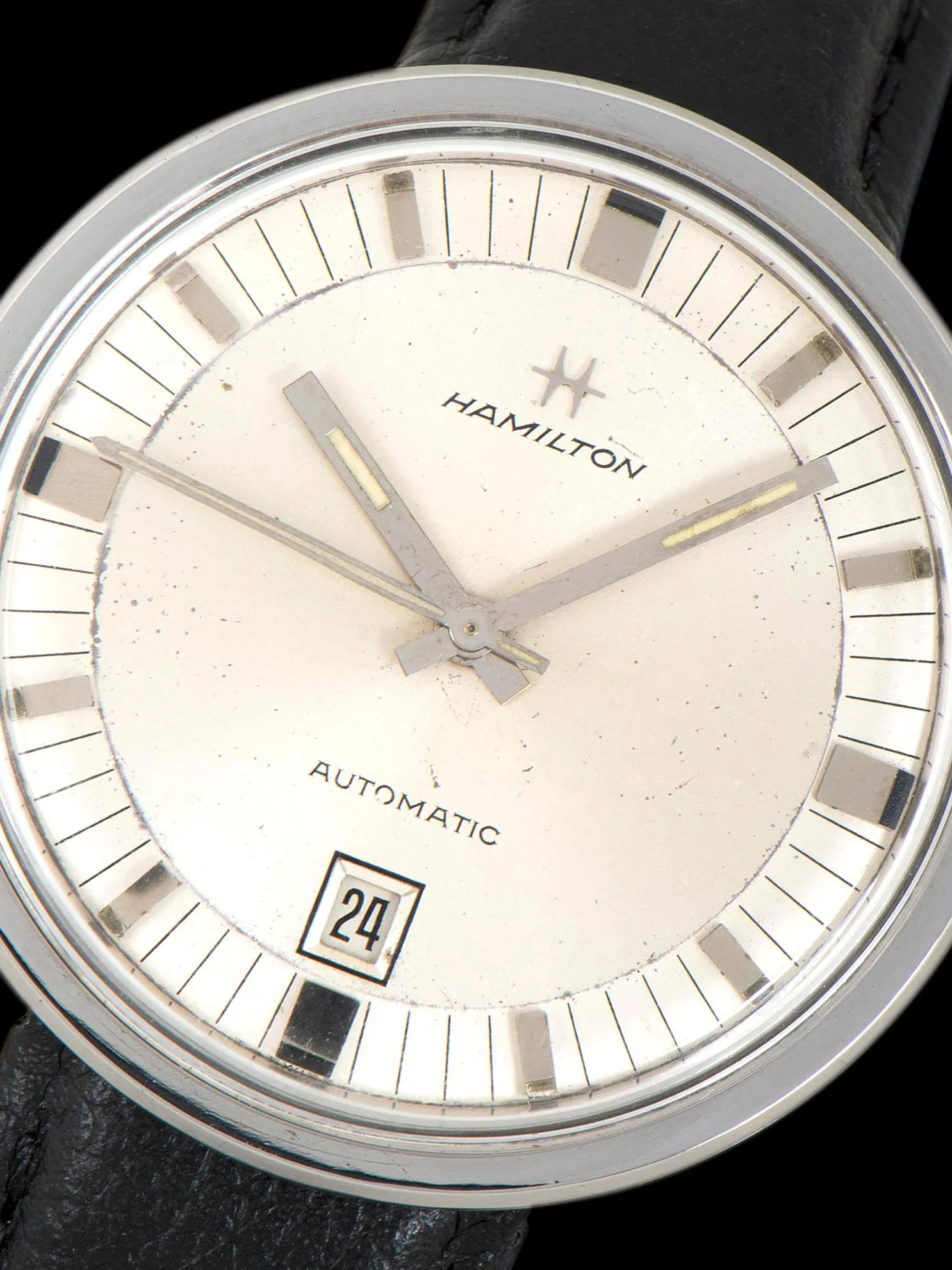 1970s Hamilton Dateline UFO (Ref. 64046-3) Silver Dial