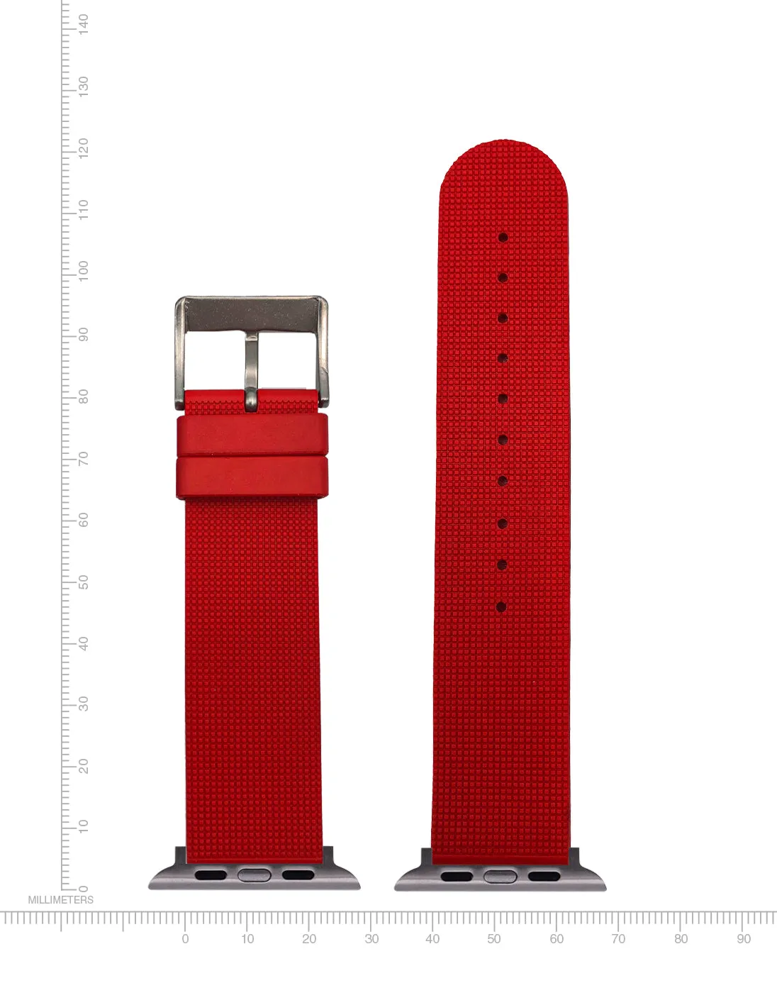 Apple-Compatible Watch Band - Goma Natural Rubber - Red