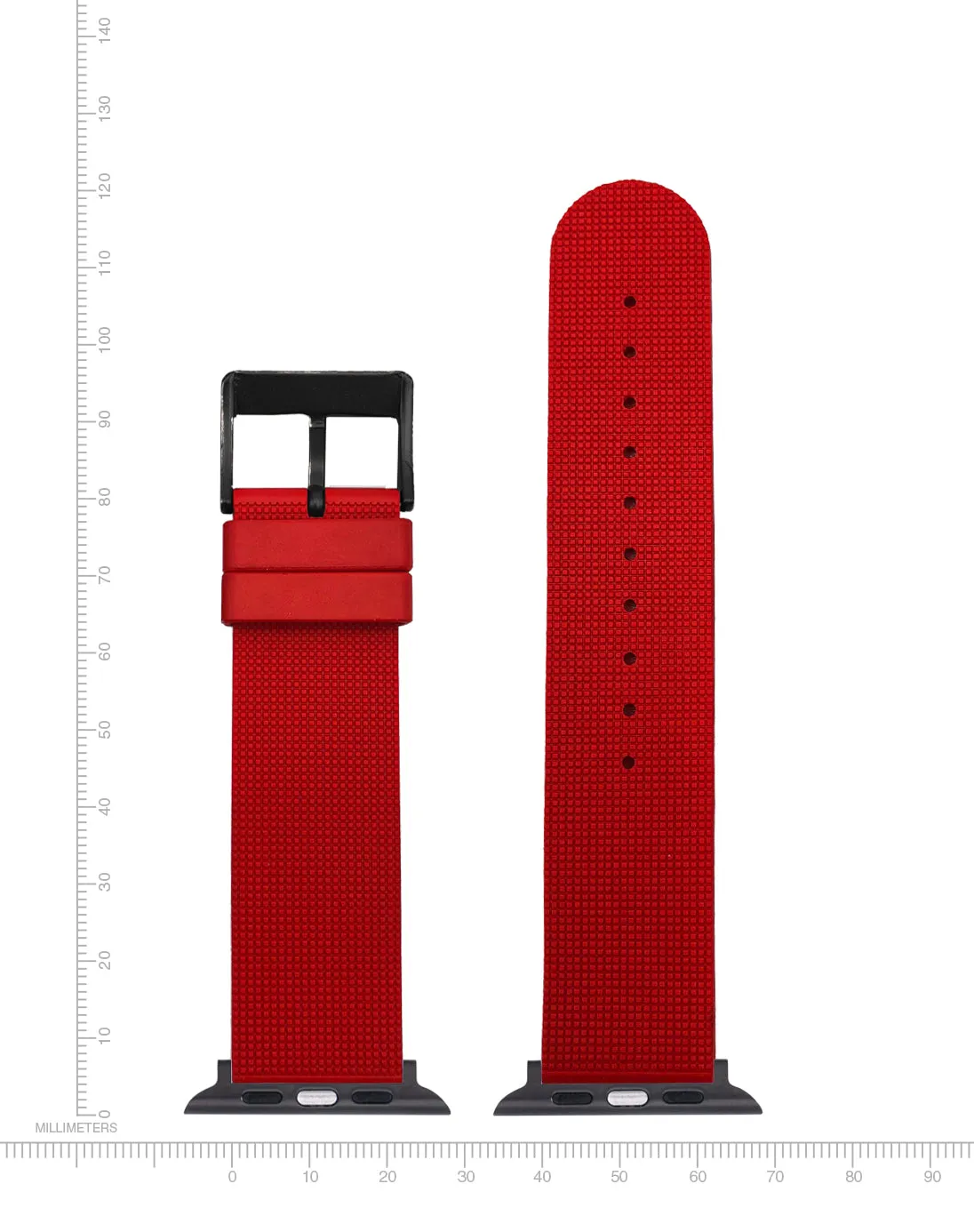 Apple-Compatible Watch Band - Goma Natural Rubber - Red