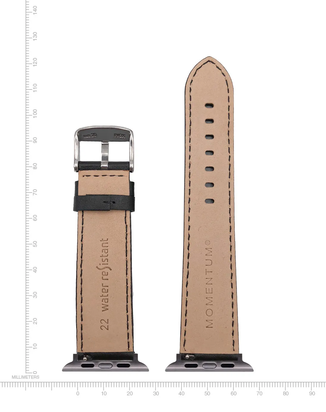 Apple-Compatible Watch Band - Nappa Leather - Black