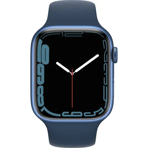 Apple Watch Series 7 GPS   Cellular, 45mm Blue Aluminum Case with Abyss Blue Sport Band - Regular