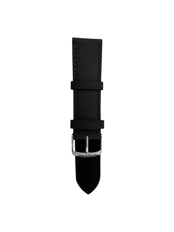 Aries Gold Black Leather Strap (Size 22)