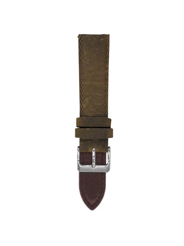 Aries Gold Gray Leather Strap (Size 22)