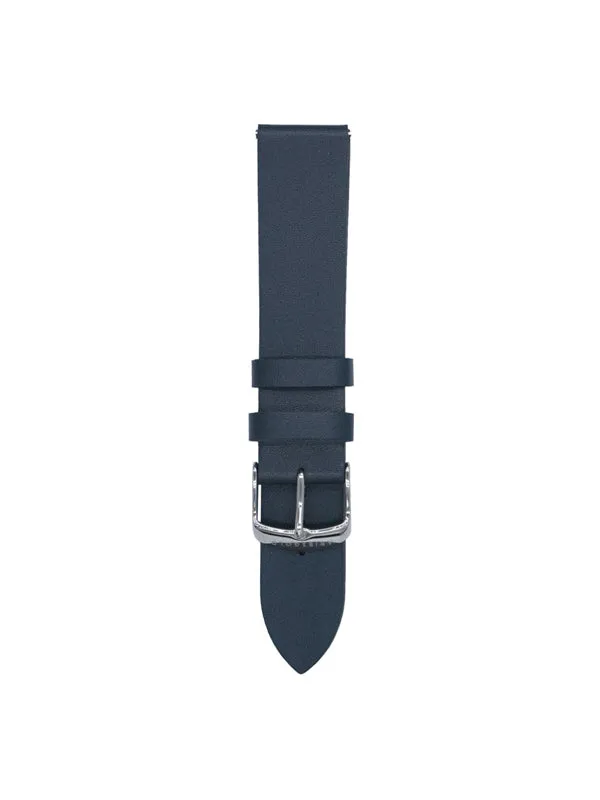 Aries Gold Navy Blue Leather Strap (Size 22)