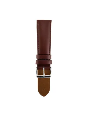 Aries Gold Pecan Brown Leather Strap (Size 20)