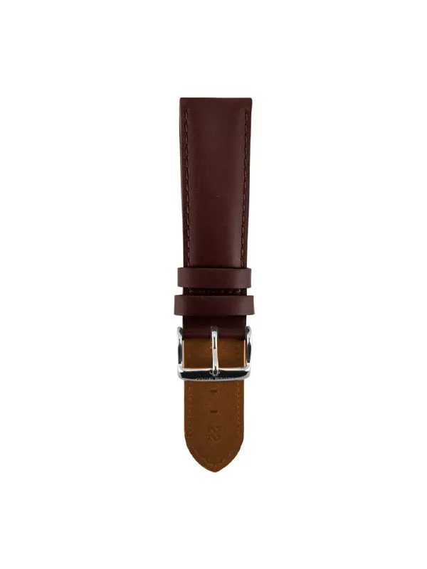 Aries Gold Umber Brown Leather Strap (Size 22)