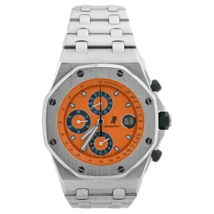 Audemars Piguet Men's Royal Oak Offshore Stainless Steel 42mm Factory Orange Chronograph Stick Dial Watch Reference #: 25721ST.OO.1000ST.01