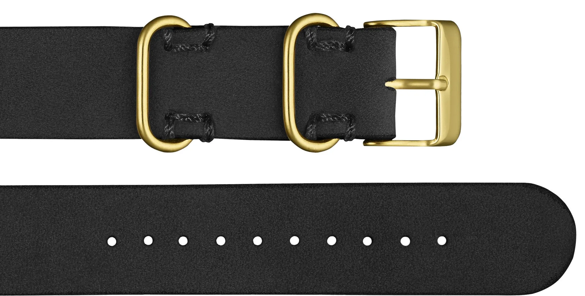 Black Leather Strap - For Mason & Classic Watches