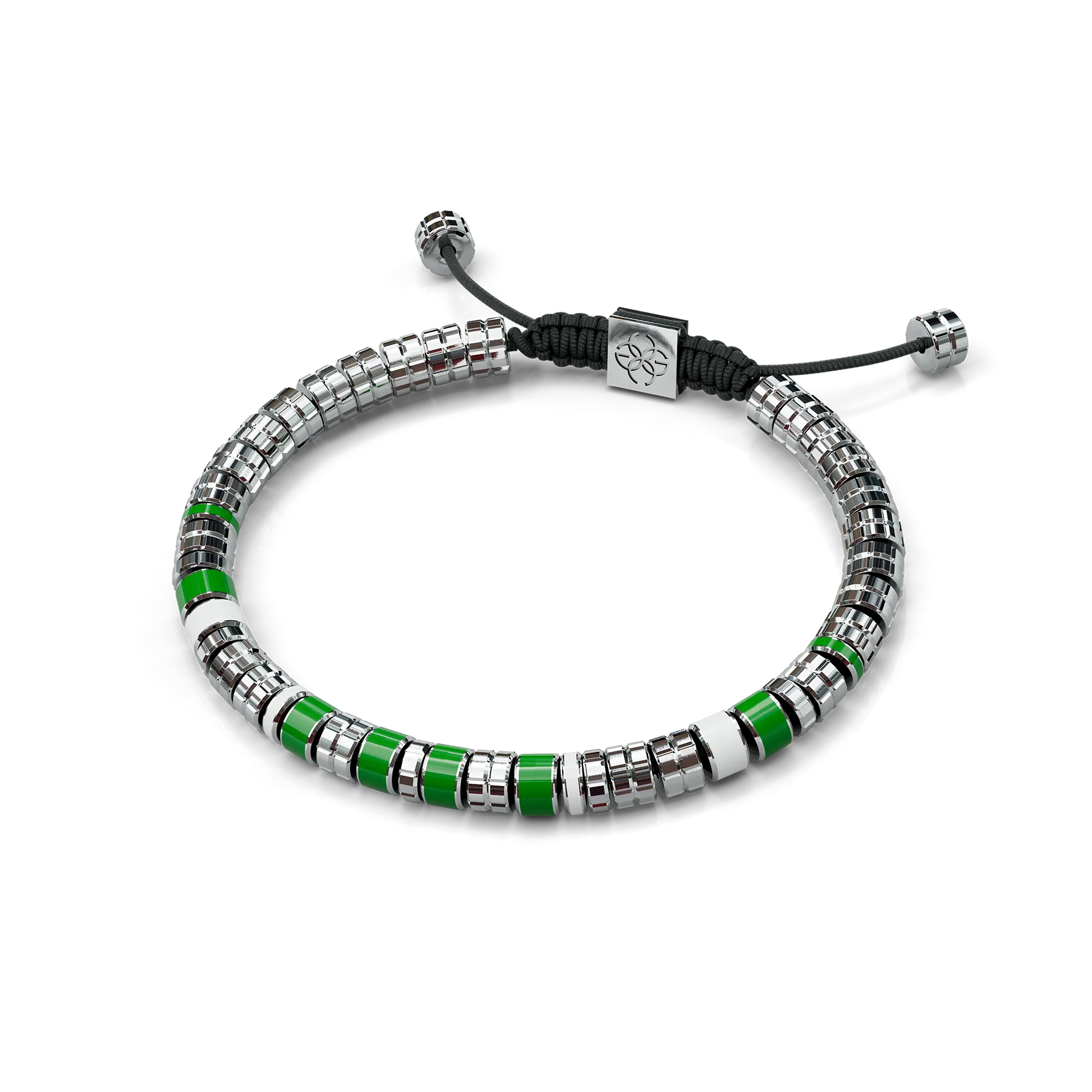 Bracelet / EV - Silver - Green