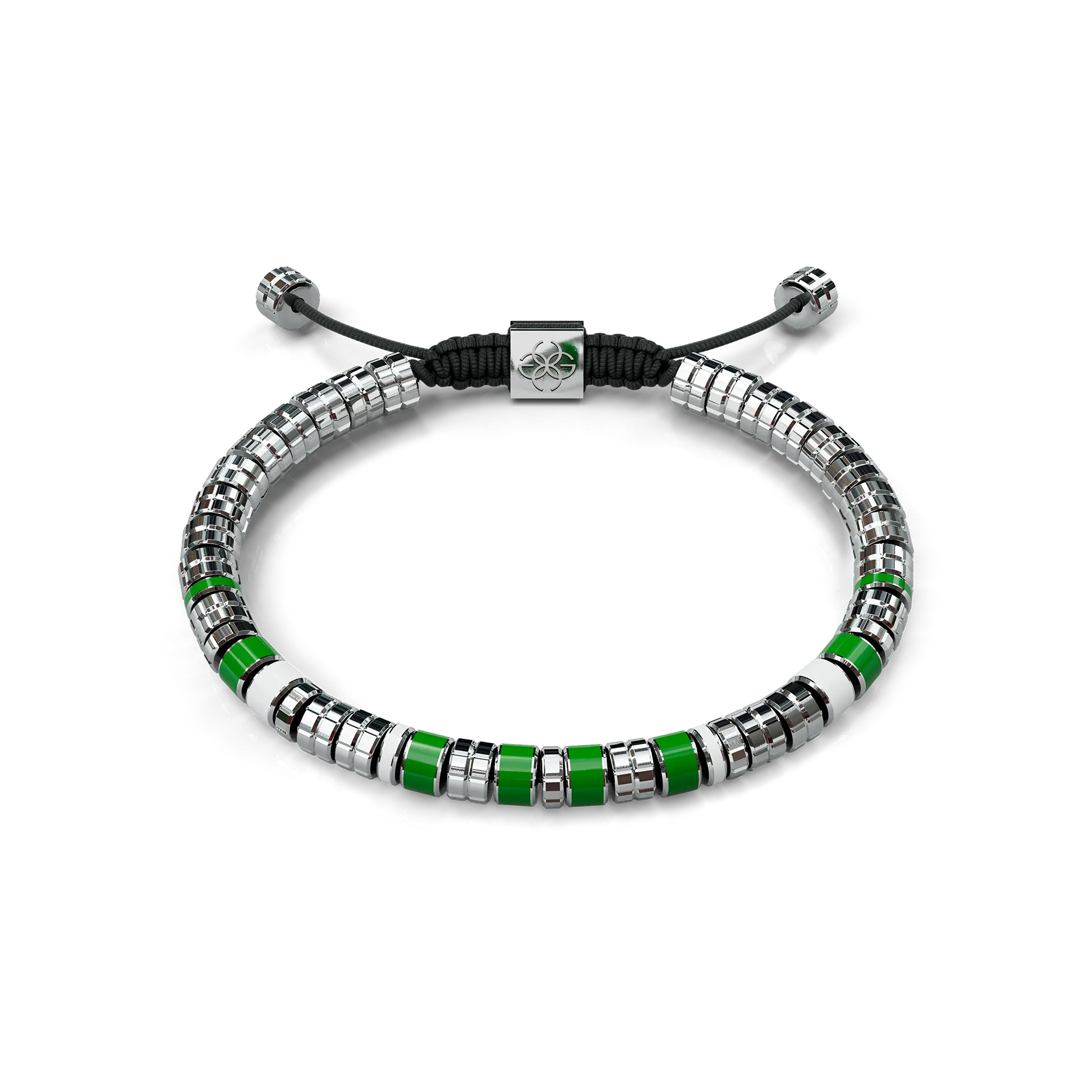 Bracelet / EV - Silver - Green