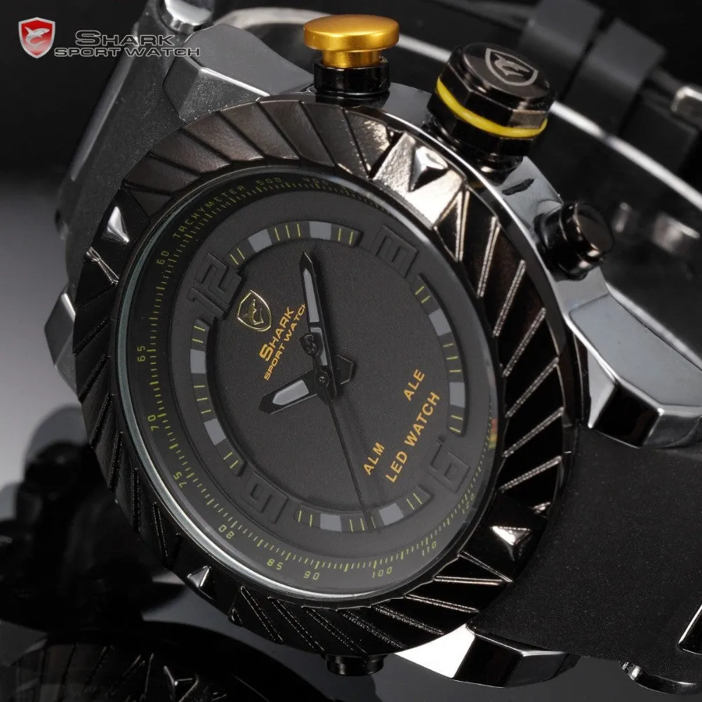 Brand New Shark Sport Watch Men Relogio Silicone Strap Fashion Casual LED Digital Male Black Military Quartz Wristwatch