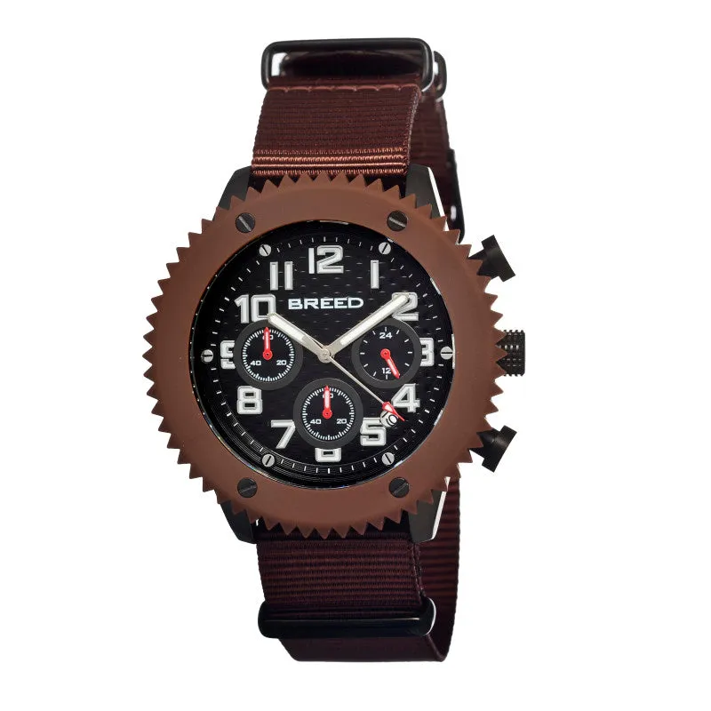 Breed Decker Nylon-Band Chronograph Men's Watch