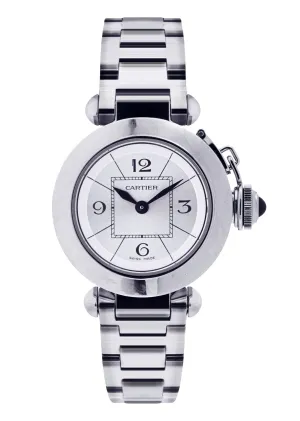 Cartier Miss Pasha Watch For Women | Stainless Steel | 27 Mm