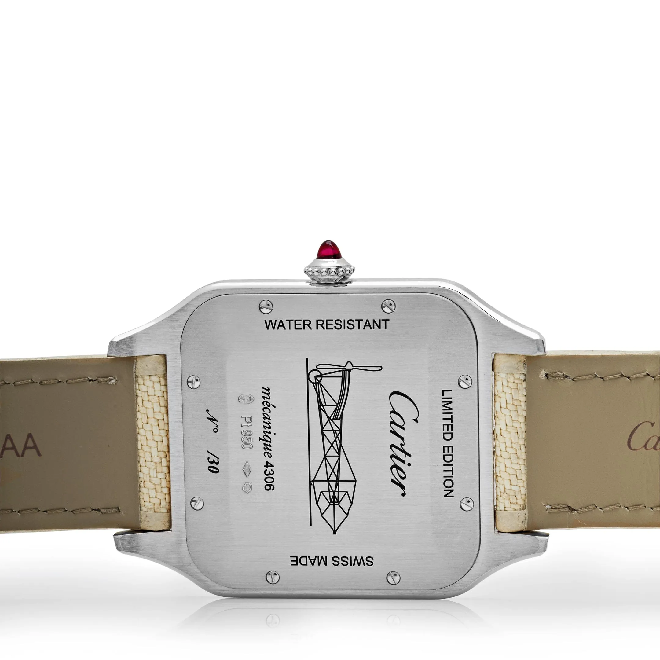 Cartier Santos Dumont XL WGSA0036  “La Demoiselle” Platinum Beige Dial  Limited Edition (2021)