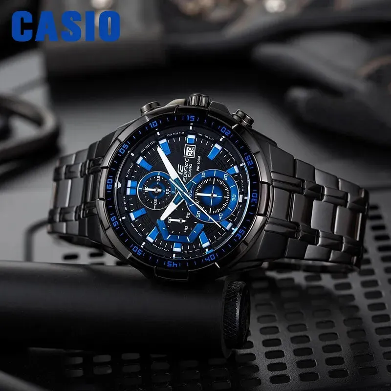 Casio Edifice watch men top luxury set Waterproof Luminous Chronograph Black IP coating new stereo racing dial relogio masculino