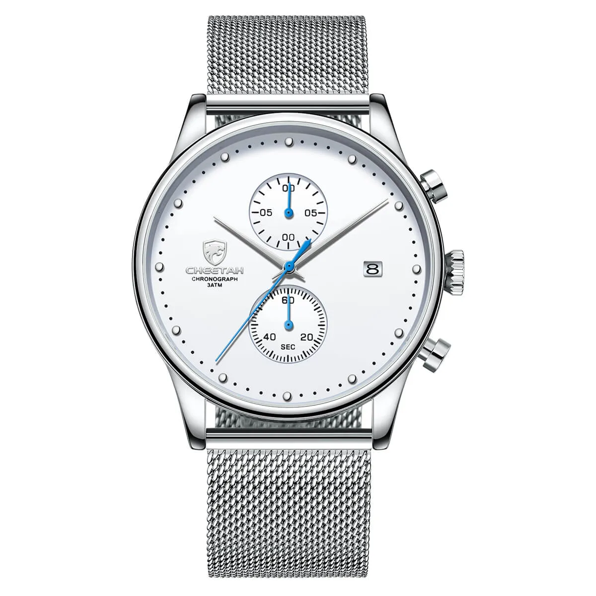 CHEETAH CH1605 FIIT E - Men's Modern and Minimalist Watch - Silver White