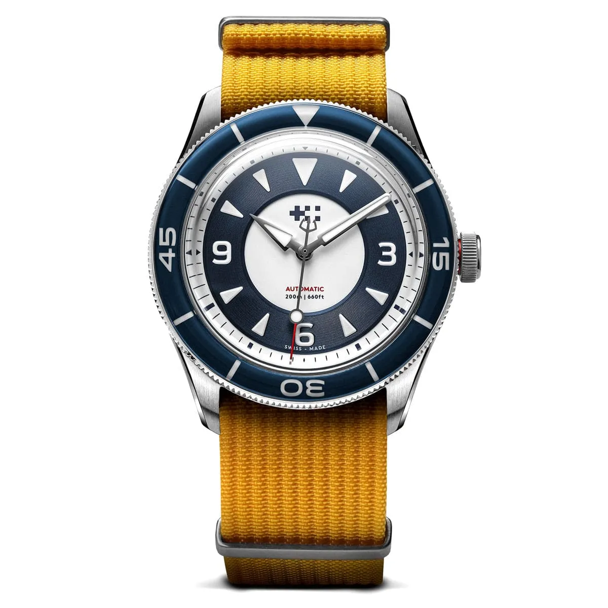 Christopher Ward   WatchGecko C65 Aquitaine - Overton Coral Leather