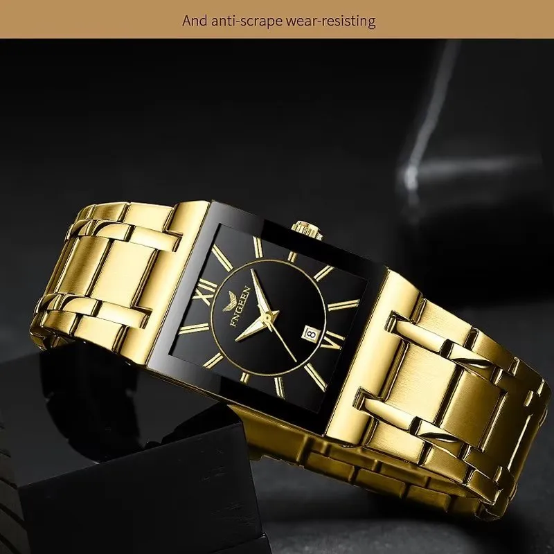 CubeElite Precision Square Steel Quartz Timepiece