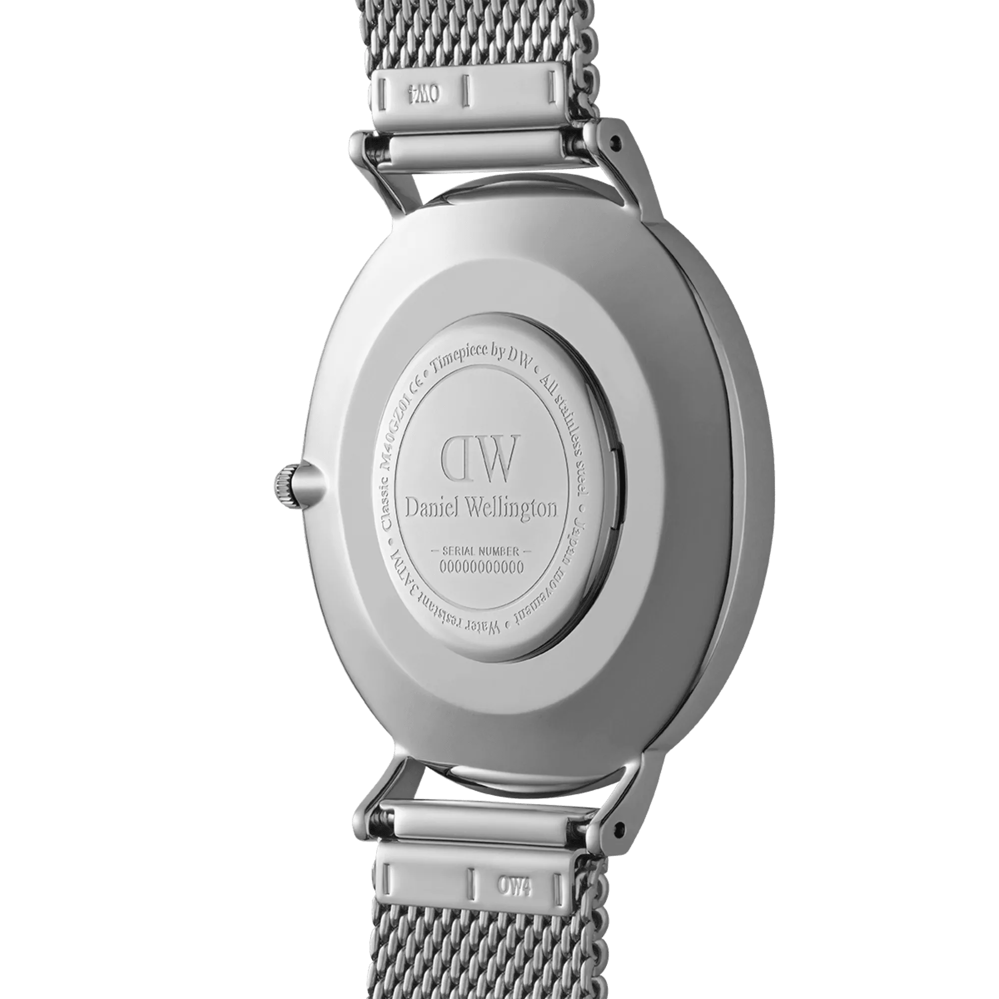 Daniel Wellington Classic 40 Sterling Silver & Onyx Watch