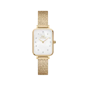 Daniel Wellington Quadro 20x26 Lumine Gold Mother of Pearl White Watch