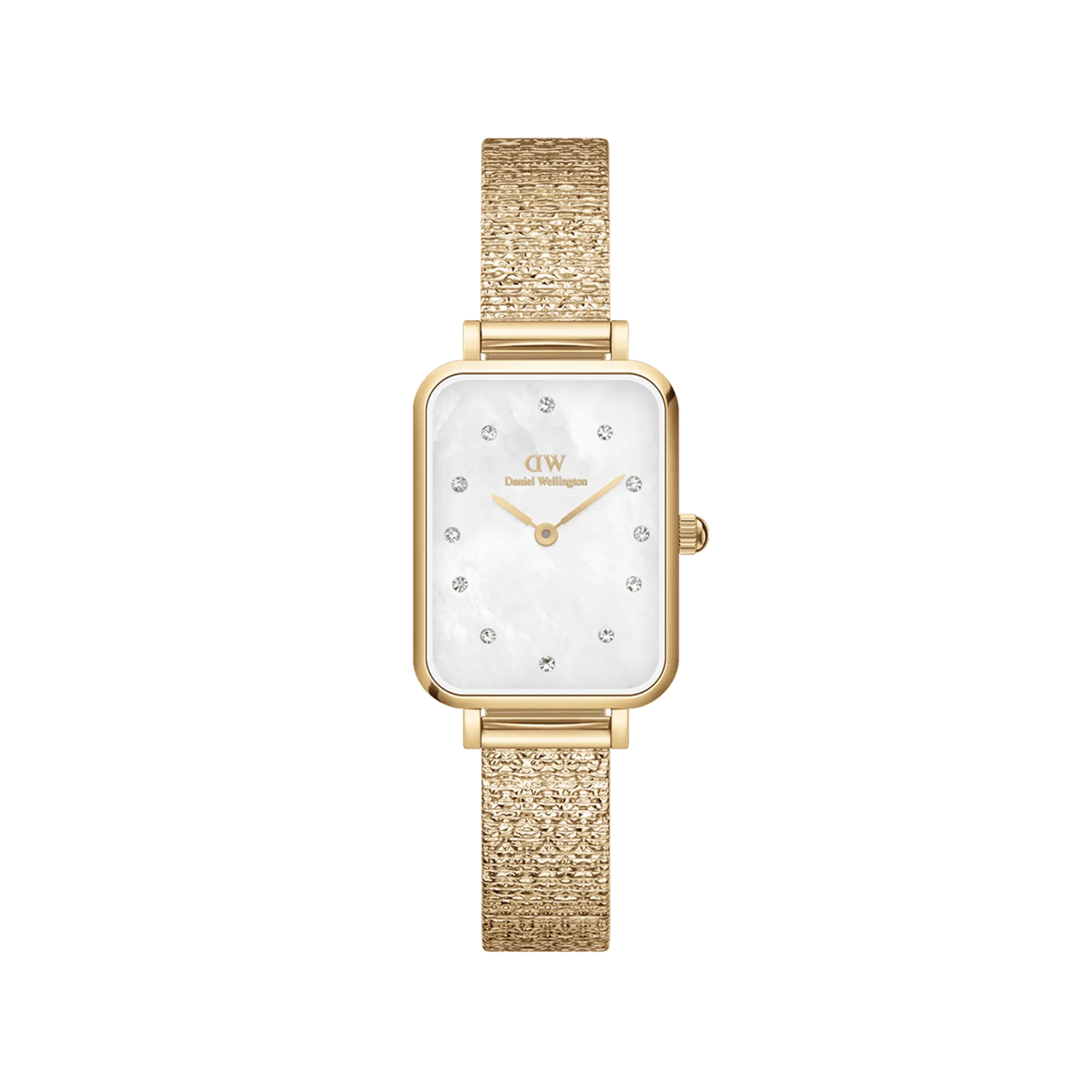 Daniel Wellington Quadro 20x26 Lumine Gold Mother of Pearl White Watch