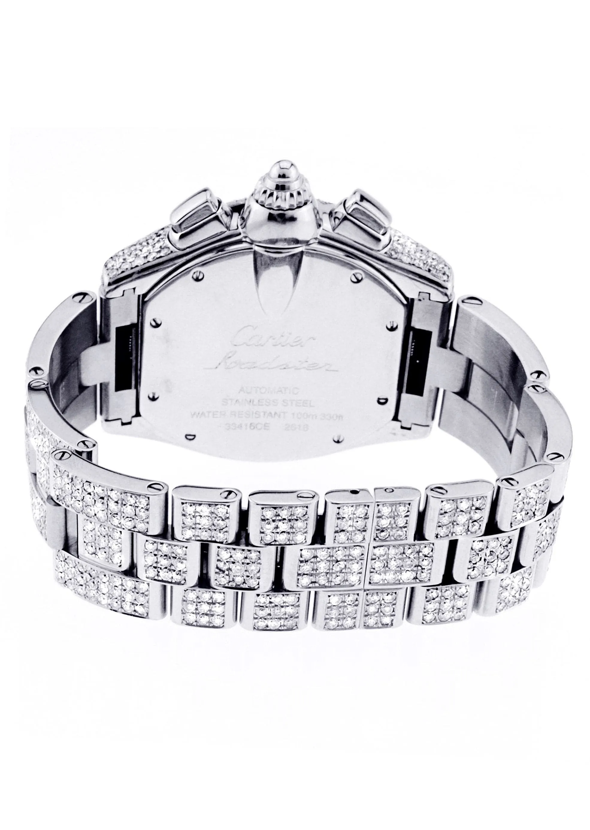 Diamond Cartier Roadster | Stainless Steel | 48 Mm