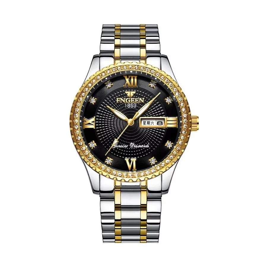 Elegant Steel Band Quartz Men's Executive Watch