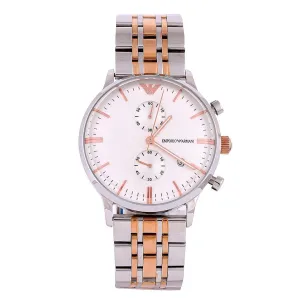 Empo Chronograph Silver Dial  Silicone Bracelet Men