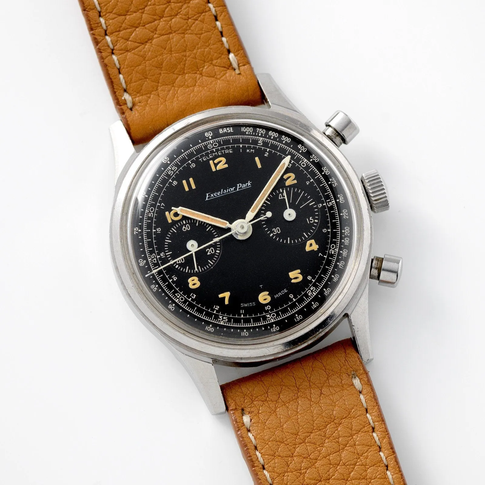 Excelsior Park Dual Scale Steel Chronograph