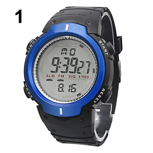 Fashion Men's Women's Waterproof LCD Digital Stopwatch Date Rubber Sport Wrist Watch