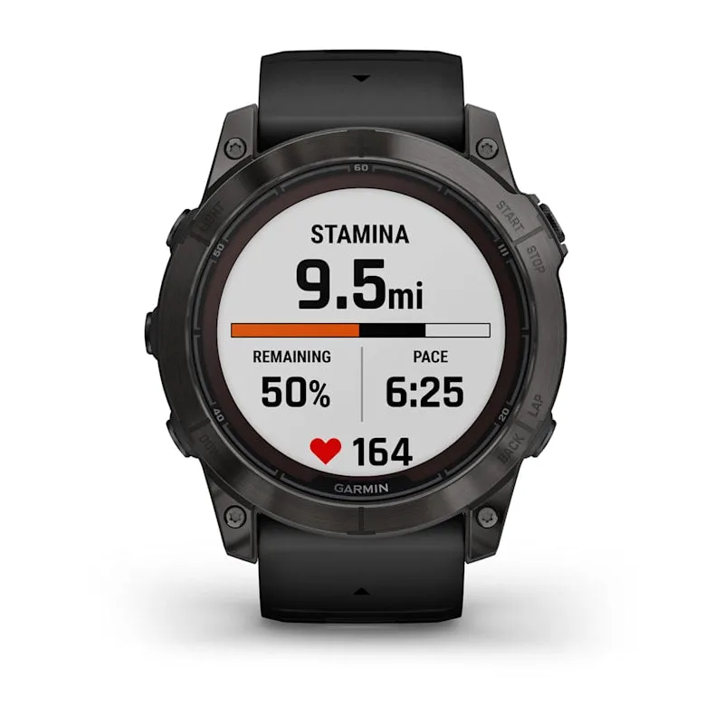 Garmin fēnix® 7X Pro Sapphire Solar Edition Carbon Gray Titanium with Black Band