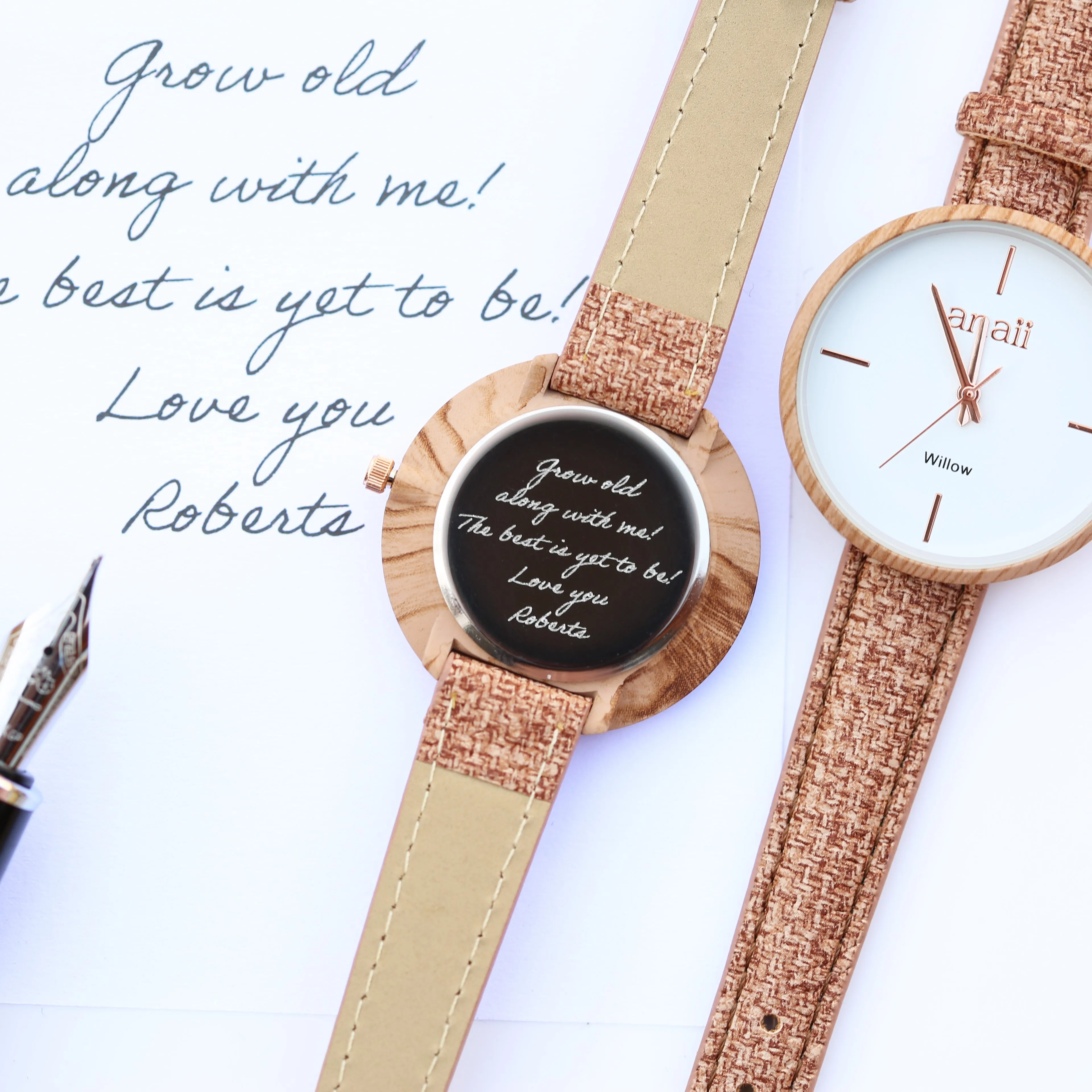 Handwriting Engraving Anaii Watch - Hazel Wood