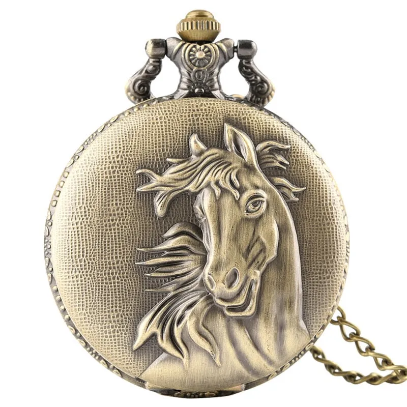 Horse Theme Pocket Watch