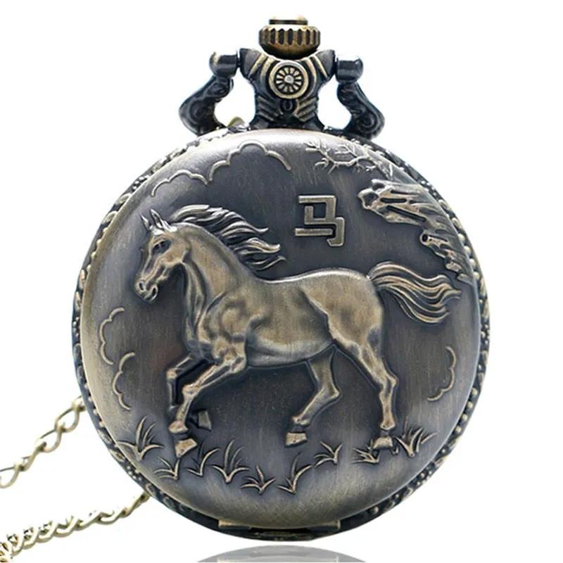 Horse Theme Pocket Watch