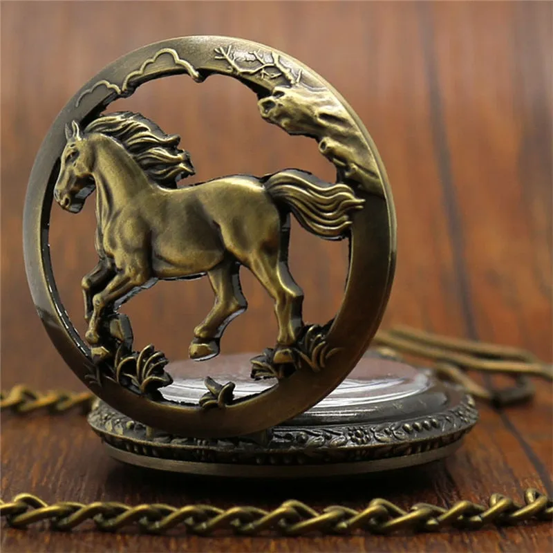 Horse Theme Pocket Watch