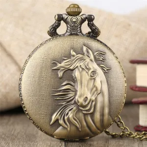 Horse Theme Pocket Watch