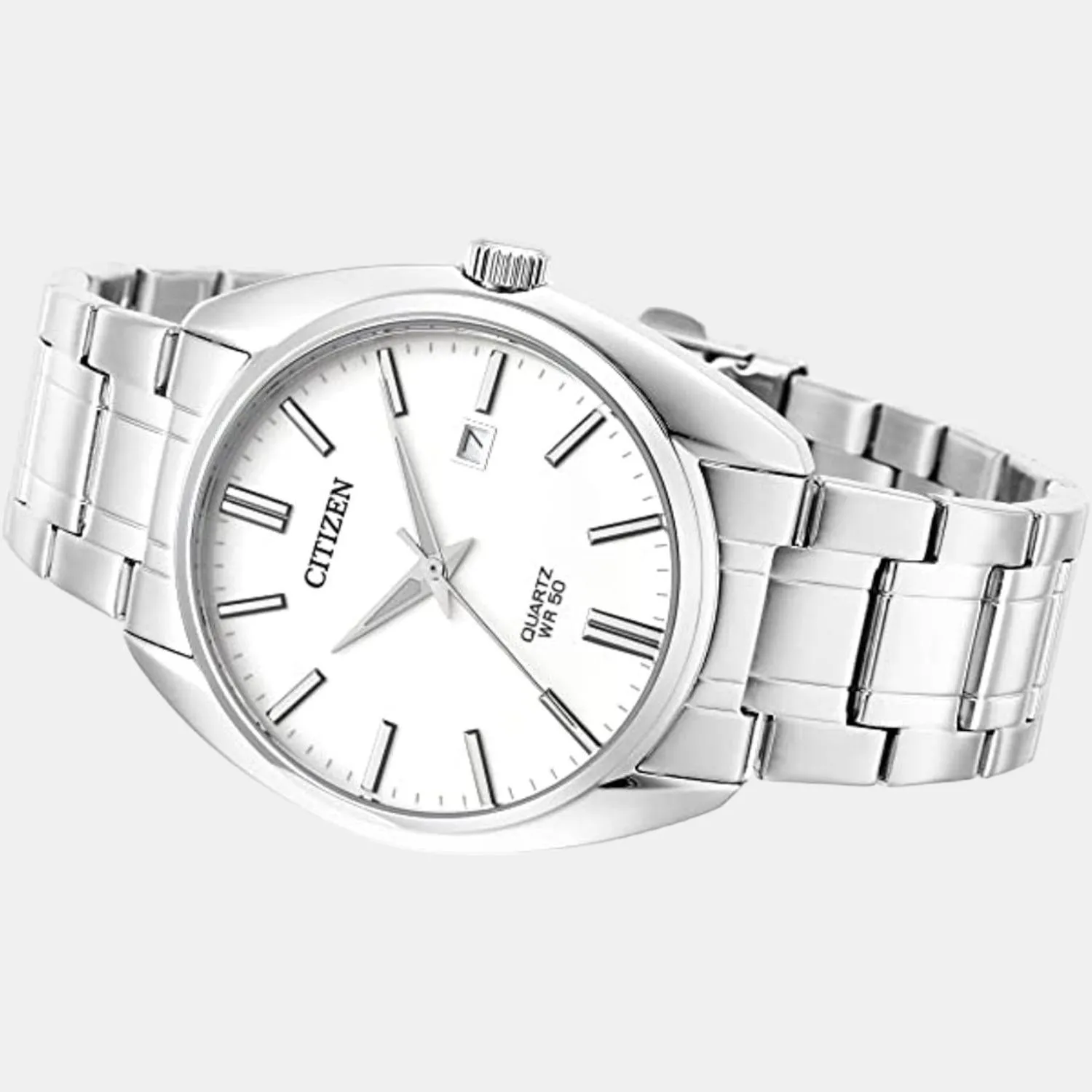 Hyperion Men's White Analog Stainless Steel Watch BI5100-58A