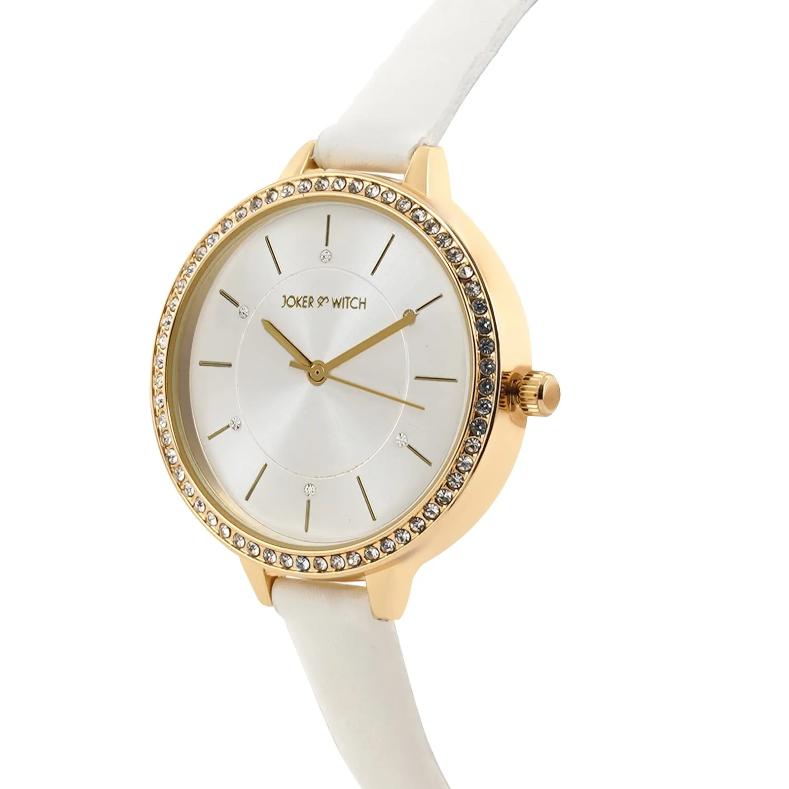 Joker & Witch Sunrise White Faux Leather/PU Analogue Watch for Women