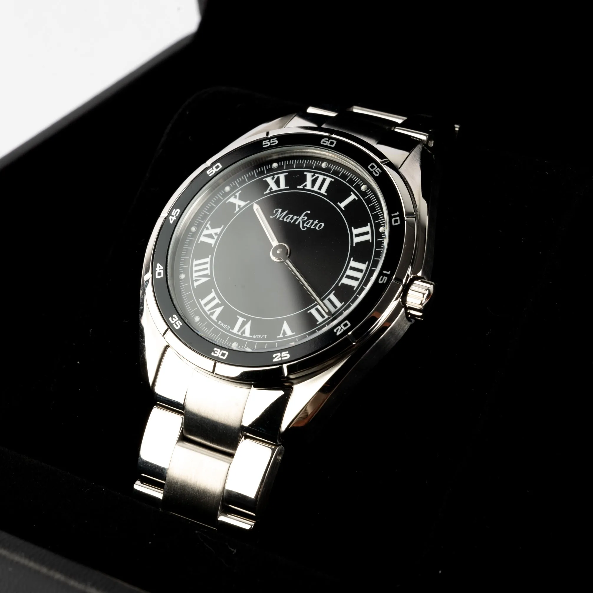 MARKATO Men Watch with Black Dial