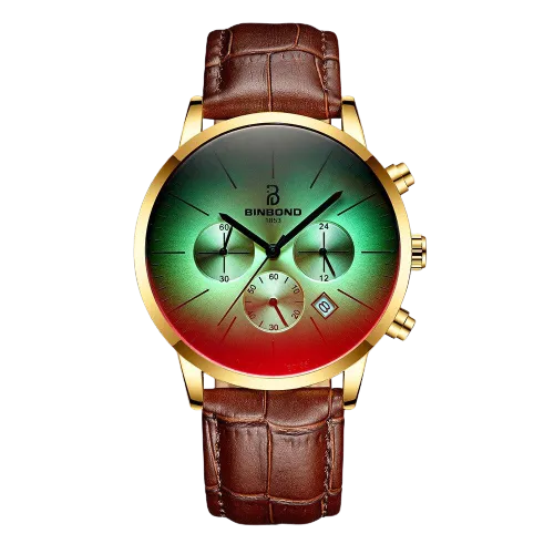 Men Military Style Stainless Steel Bright Coloured Glass Watches