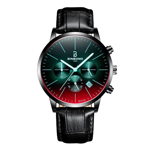 Men Military Style Stainless Steel Bright Coloured Glass Watches