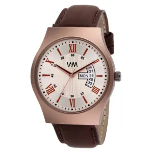 Men's Brown Synthetic Leather Analog Stylish Watch