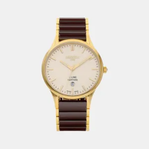 Men's Gold Analog Stainless Steel Watch 658833 48 35 63