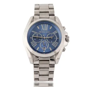 Michael Kors Analogue Blue Dial Silver Men's Watch