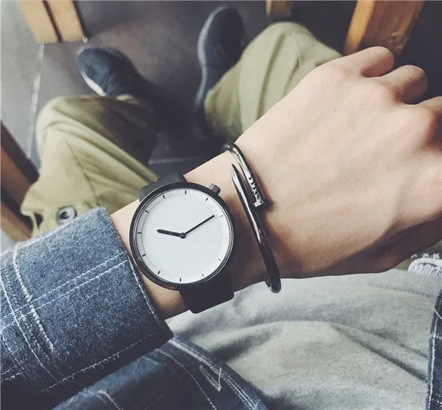 Minimalist stylish men quartz watches drop shipping 2018 new fashion simple black clock BGG brand male wristwatches gifts