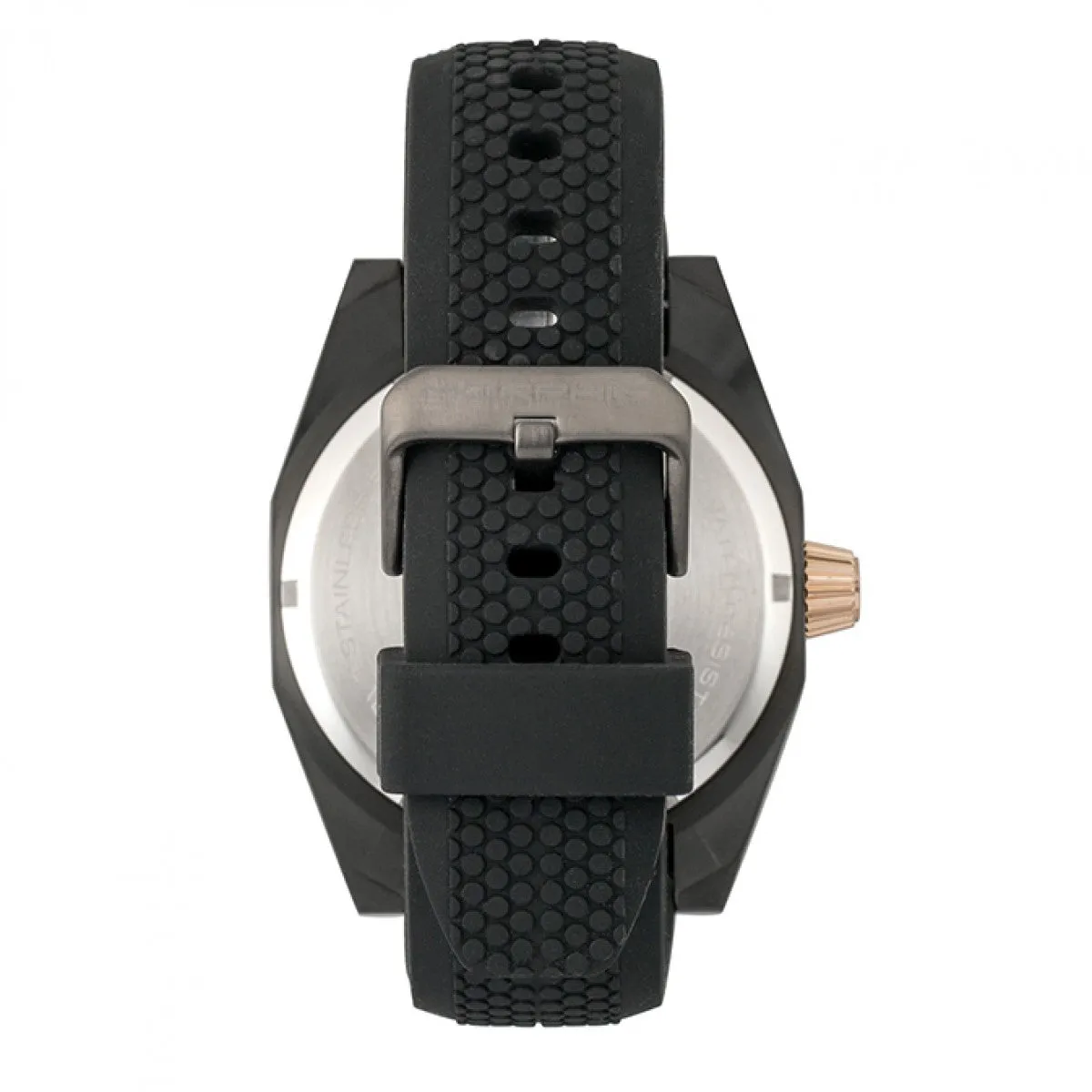 Morphic M34 Series Men's Watch w/ Day/Date - Black/Rose Gold