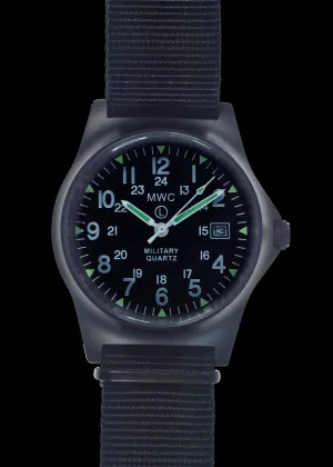 MWC G10LM 12/24 Cover Non Reflective Black PVD Military Watch