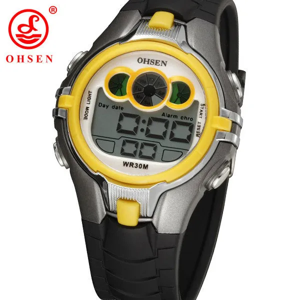 OHSEN Boys Kids Children Digital Sport Watch Alarm Date Chronograph LED Back Light Waterproof Wristwatch Student Clock